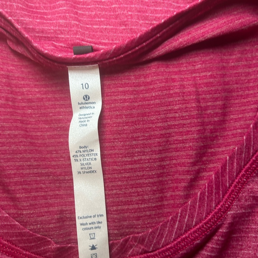 Lululemon Run Away Tee Shirt Heathered Pink - Picture 6 of 7